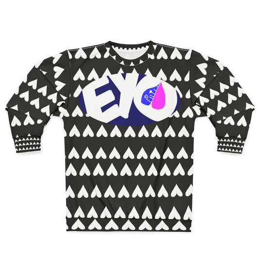 white hearts on black sleaves